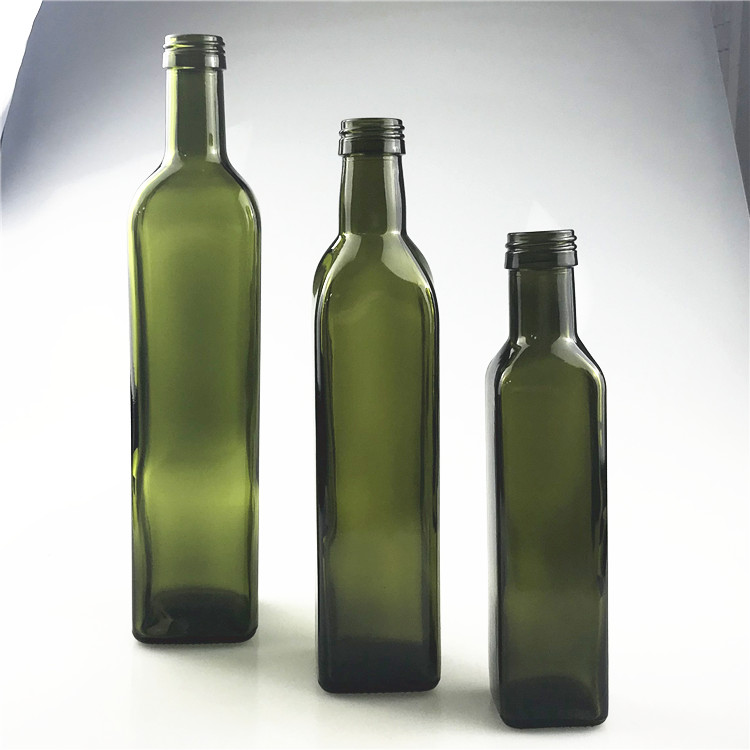 Square Glass Olive Oil Bottle 500ml High Quality Olive Oil Bottle Glassolive Oil Glass Bottle