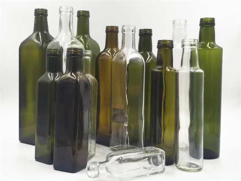 In Stocked 500ml Dark Green Olive Oil Glass Bottles High Quality