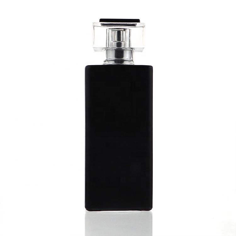 Fancy Luxury Square 100 Ml Black Perfume Bottle High Quality Fancy 100