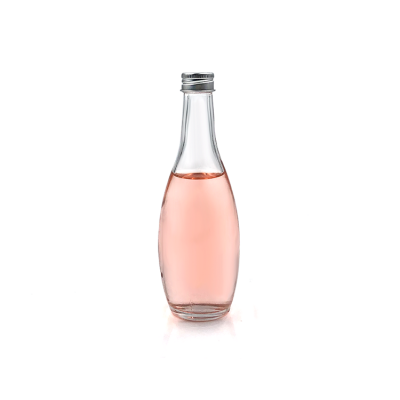 Bowling shape 100ml Glass mini liquor bottles wholesale with aluminum cap