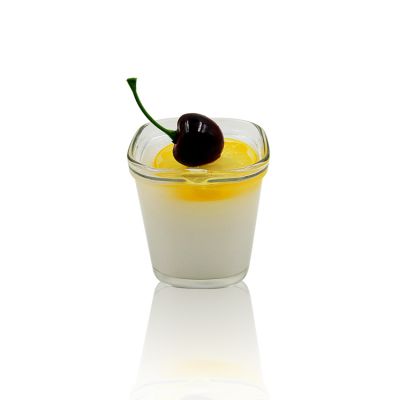 Xuzhou 5oz 150ml square glass pudding jar 