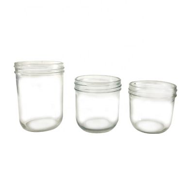 Custom 8oz 240ml Round Clear Food Storage Glass Mason Jar 