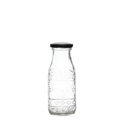 Wholesale empty glass bottle for milk packing 300ml glass milk bottle