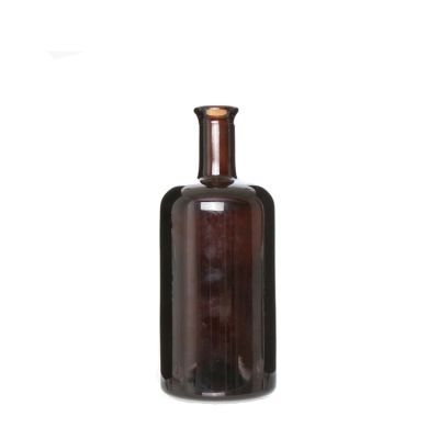 750 ml Amber Color Glass Juniper Liquor Vodka Bottles
