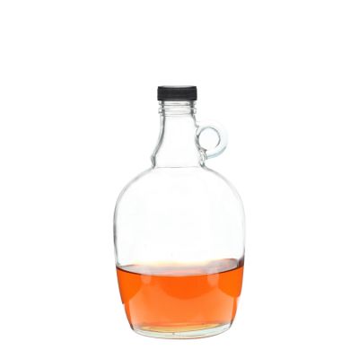 64oz Half Gallon Beer Bottle Glass Growler Jugs with poly seal caps 
