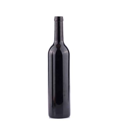 Glassware Manufacturer 750Ml Liquor Black Glass Wine Bottle 