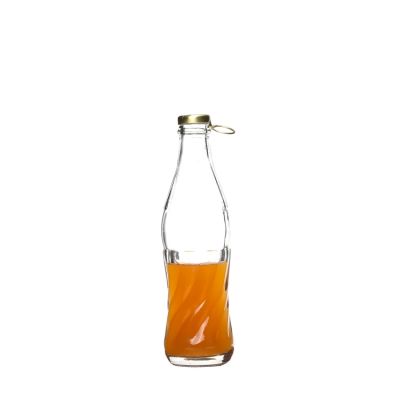 200ml Miniature Crown Cap Clear Customizable Beverage Glass Bottle 