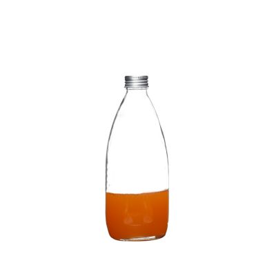 500ml Huge Screw Cap Clear Customizable Beverage Glass Bottle 