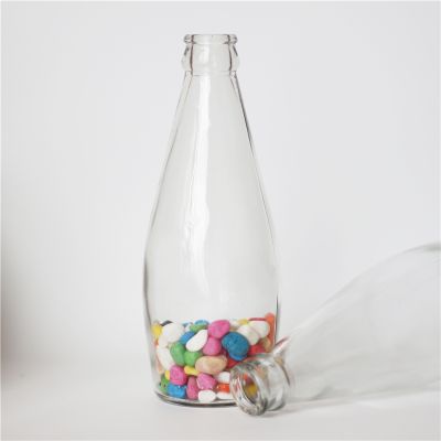 Transparent Drinking Water 290ml Glass Juice Bottle 