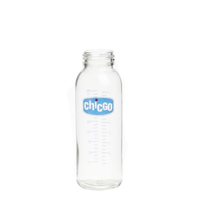 Clear Frosted Round Empty Wholesale Customized 300ml Glass Water Bottle Drinking Bottle with Lid