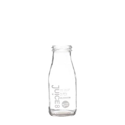 2016 New decal 200ml 400ml beverage glass bottle size for juice fruit milk 