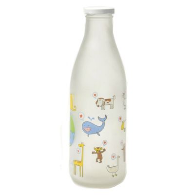 Wholesale Wide Mouth Screw 1 Litre Glass Milk Bottle 