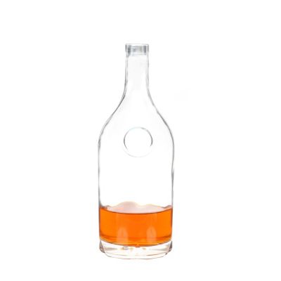1000ml Vodka Glass Bottle With Thicknessing Flower Shape Bottom 