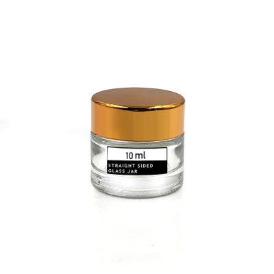 Sample size 10g transparent glass cosmetic cream jar with screw lid 