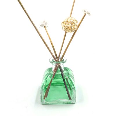 Tent shape Square shaped 150ml home fragrance reed diffuser glass bottle 
