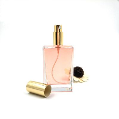 Custom rectangular glass perfume bottles 100ml with heavy base 
