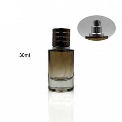 Steady 30ml glass bottle round amber men perfume bottle with screw neck 