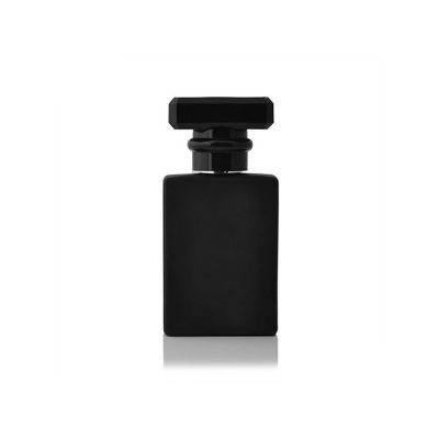 Matte black 30ml perfume glass bottle w/atomizer spray bottle 