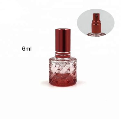 Colorful special engraving perfume glass sample bottle 6ml 