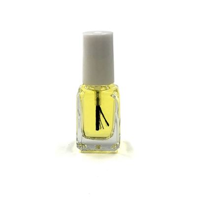 6ml small square empty glass nail polish bottles with caps and brush 