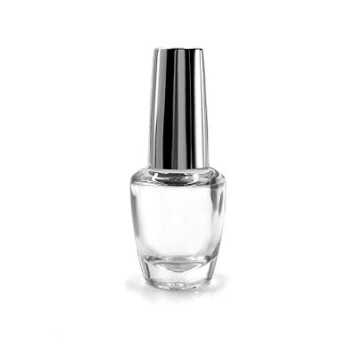 Fancy 15ml new products empty uv gel glass nail polish oil bottle with metal brush cap 