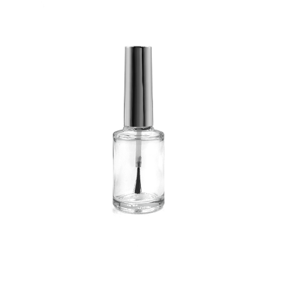 Refillable Clear 13ml Empty Opi Nail Gel Polish Glass Bottles Container With Silver Cap 