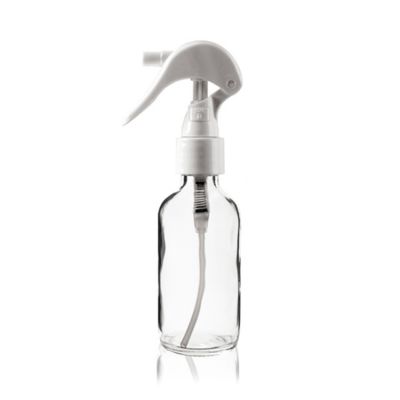2 oz boston round bottle clear 60ml high quality with white mini trigger spray