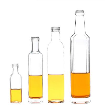 best selling square olive oil and vinegar bottles with screw cap 100ml 250ml 500ml 750ml 