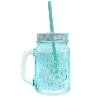 mason jar with handle customizable logo cap color 
