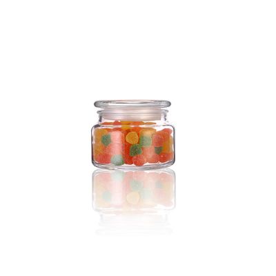 Customizable wholesale glass buffet jar small food storage glass candy jar 