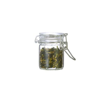 2 oz 60 ml clear glass weed spice storage jars with lid 