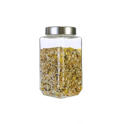 Food storage square glass jar for canning price 