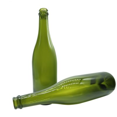 Special 750ml crystal green glass bottle for delicate Champagne cuvee 