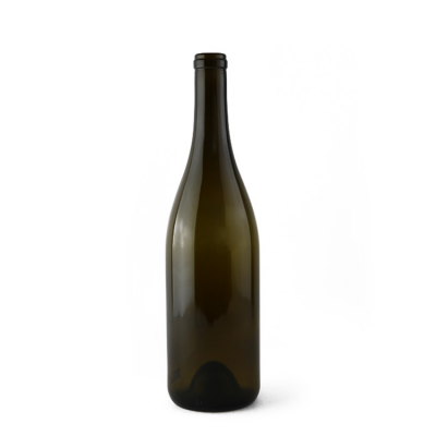 Hotsale paunchy 750ml champagne wine black glass bottle 