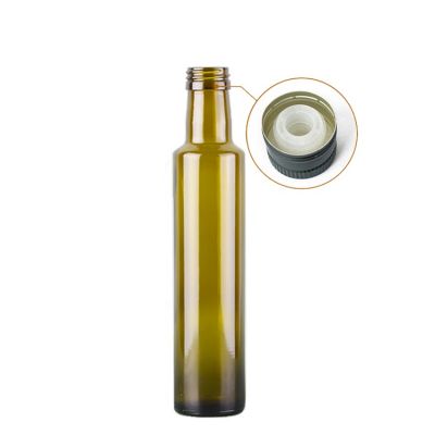Round screw top 250ml olive oil glass bottles 