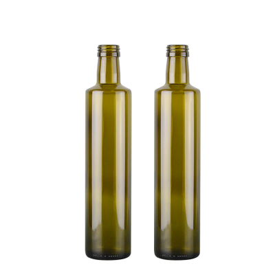Wholesale dark green olive oil bottle 500ml with screw top 