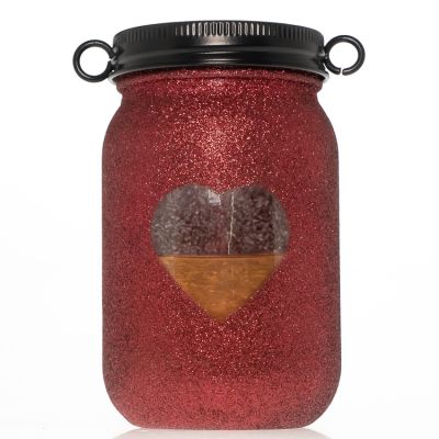 480ml sprayed glass mason jar without Handle / Fancy Glass Candle Holder 