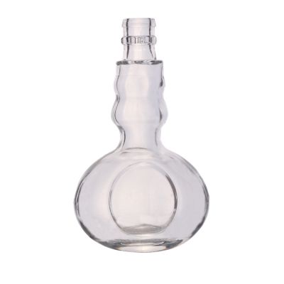 Customized Unique Design Liquor Spirit Gourd Shaped 150ml Vodka Glass Bottle 