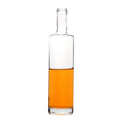 Premium Vodka Empty Fancy Cylinder Clear Spirit 500ml Glass Bottles 