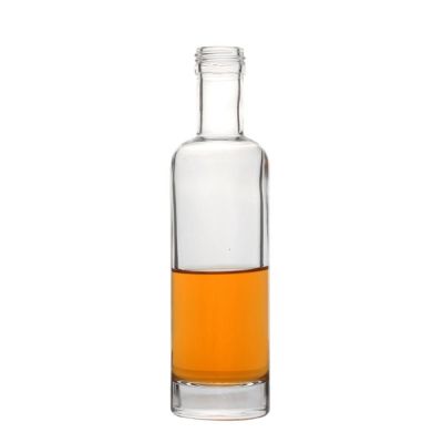 Wholesale Empty 250ml vodka clear glass bottle for whiskey liquor wine 