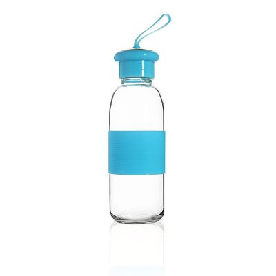 450ml custom glass water bottle with sleeve 