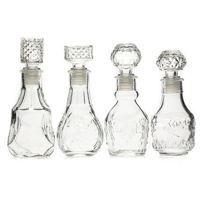 Fancy 100 ml Crystal Fragrance Perfume Bottle Empty Glass Perfume Diffuser Bottle with Cork Stopper 