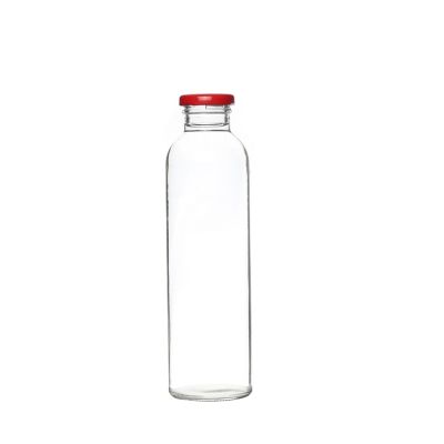 16oz beverage juice water glass bottle with screw cap 
