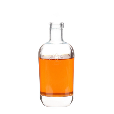 New design wholesale empty 500ml vodka glass bottle with cork cap 