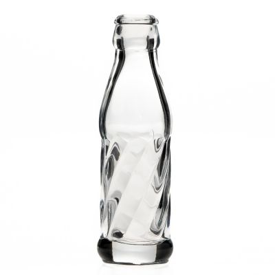 40ml Round Mini Soft Soda Water Glass Drinking Bottles , Clear Empty Glass Wine Bottle for Fruit Vodka
