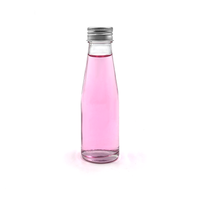 Empty drink bottle small mini 100ml clear glass juice bottle