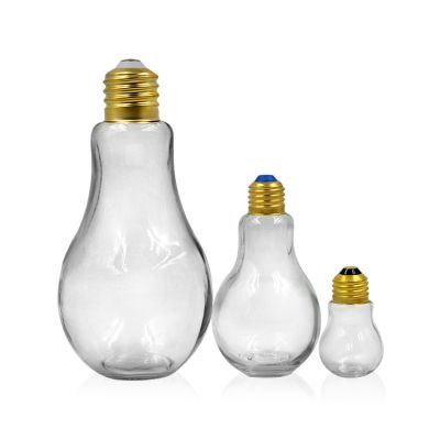 Wholesale light bulb shape glass jar glass bulb jar with lid