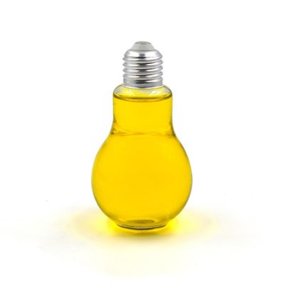 150ml light bulb shaped glass bottle for juice milk beverage