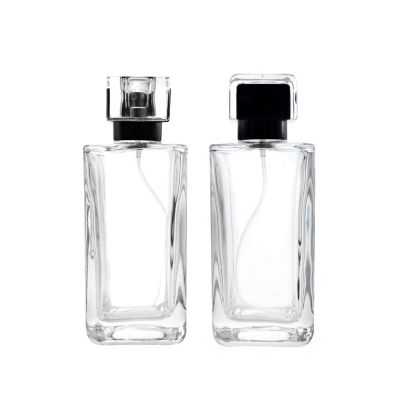 110ml High Quality Clear Luxury Square Perfume Bottle Glass Refill Atomizer Design Your Own Perfume Spray Bottle