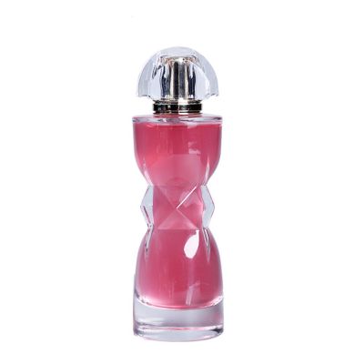 100ml women shaped luxury empty glass perfume bottle with sprayer lid 